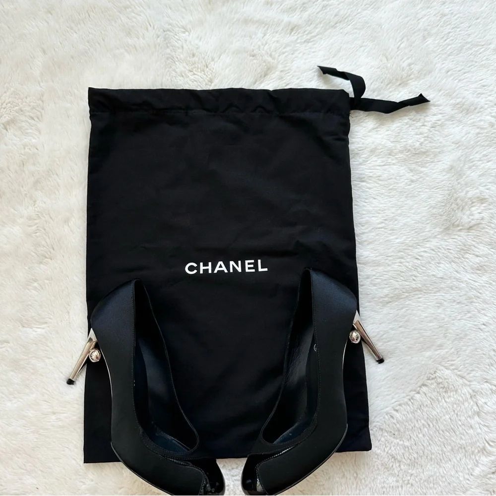 Chanel women shoes with metal heels size 36EU Authentic Retail 1450$
